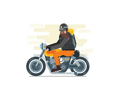 Rider Mania bike biker character illustration racer rider speed vector