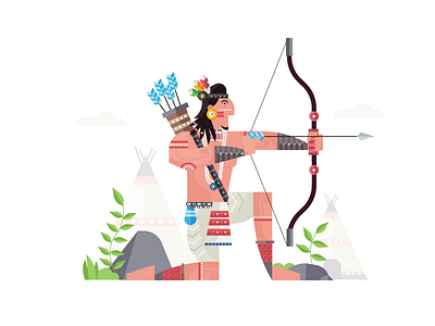 Tribe #1 character character design forest illustration plants tribe vector art weapons