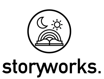 storyworks. Logo-Concept bold branding icon logo minimal simple