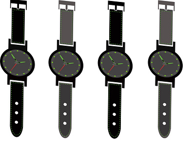 ROYAL BLACK WRIST WATCH graphic watch graphical design illustration art logo product design wrist watch design