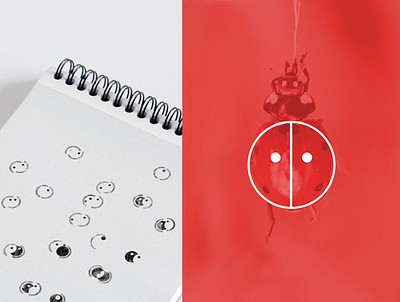 The birth of Ladybug! branding etude graphic design logo logo sketch vector