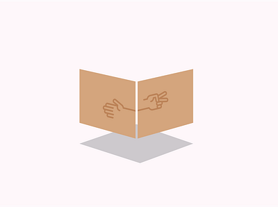 Hand box box graphic design logo ui