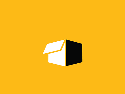 The BOX black box delivery design flat logo love ui yellove