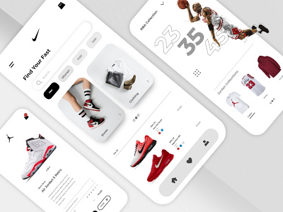 Nike Mobile App Design design jordan landing page mobile app design mobile app design agency nike nike shoes portfolio portfolio website ui ux webdesign