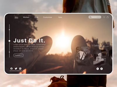 Nike Landing Page developer development landing page nike nike shoes portfolio redesign ui ux webdesign