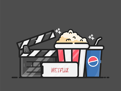 Netflix & chill adobe cartoon design flat graphicdesign illustration illustrator vector