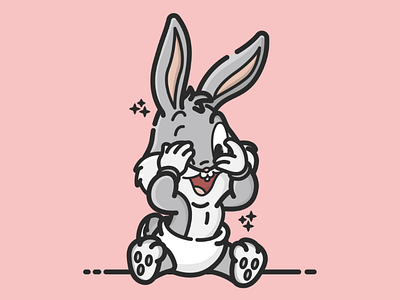 Bugs The Bunny adobe cartoon design flat graphicdesign illustration illustrator minimal vector