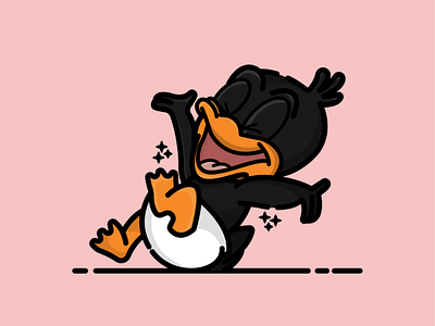 Daffy The Duck adobe cartoon design flat graphicdesign illustration illustrator minimal vector