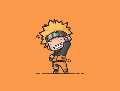 Naruto Uzumaki adobe cartoon design flat graphicdesign illustration illustrator logo minimal vector