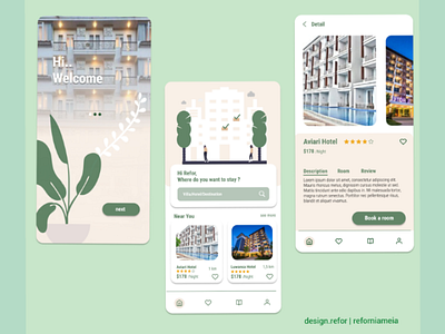 Booking App booking design hotel app mobile app uiux user interface