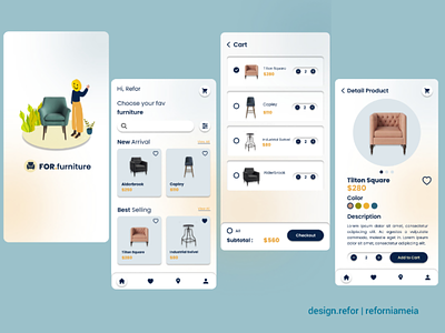 Furniture Shopping App design interface furniture app mobile app shop shopping uiux