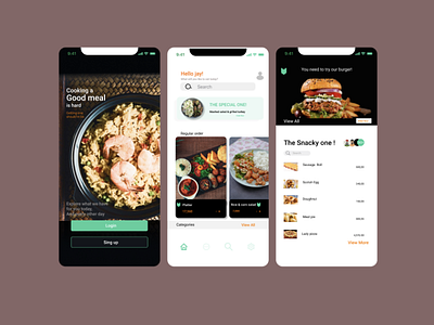 Food ordering App app minimal ui ux