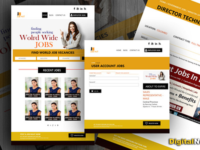 Job Advertisement Web Site UI Design job application ui uidesign uxdesign webdesign