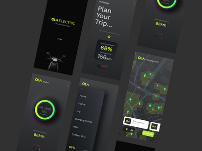 App Concept for OLA EV Charging Solution ui