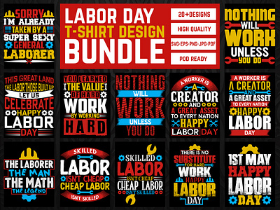 Labor Day T-shirt Design.