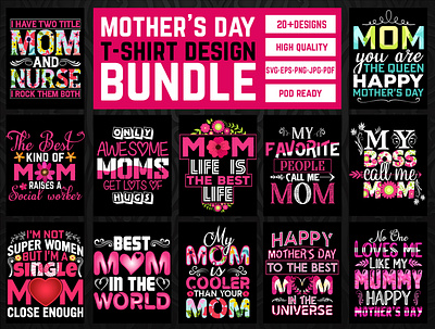 Mother's Day T-shirt Design. bag desgin bundle design graphic design happy mothers day mom mom t shirt mom t shirt design mothers day mothers day t shirt mothers day t shirt design svg svg bundle t shirt