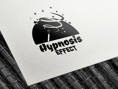 Hypnosis effect Logo black black white black and white blackandwhite design effect hipnosis icon illustration logo design logodesign logos mockup mockups star stars vector wand