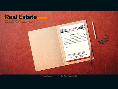 Real Estate branding graphic design header letter logo paper