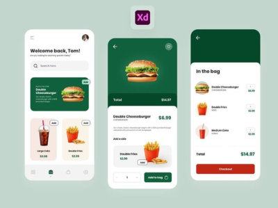 Food delivery app branding design ui ux