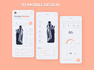 3D app branding design icon illustration ui ux