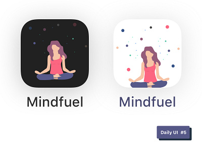 Mindfuel - App icon design for #DailyUI - Day 5 app design icon illustration ui ux