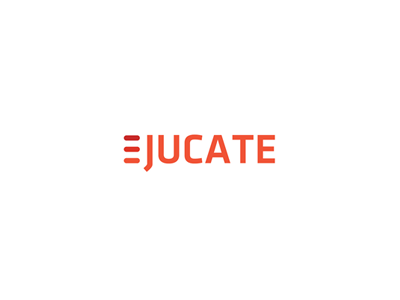 Ejucate branding logo minimal orange shades typography