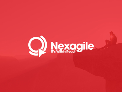 Nexagile agile app branding health logo minimal mobileapp red simple