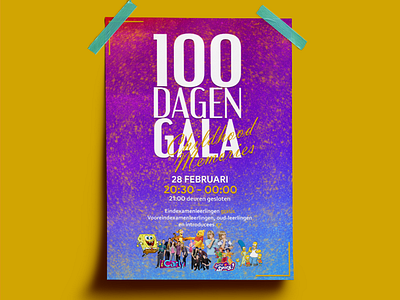 100 Dagen Gala Poster design party poster