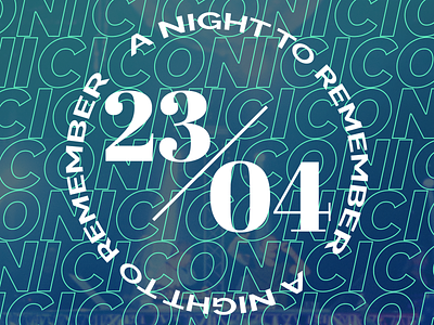 Iconic 2021 - Night to Remember 2 background circle date design emblem event iconic party party event poster design poster designer text typography