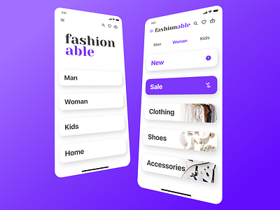 fashionable - Daily UI 099 (Categories)