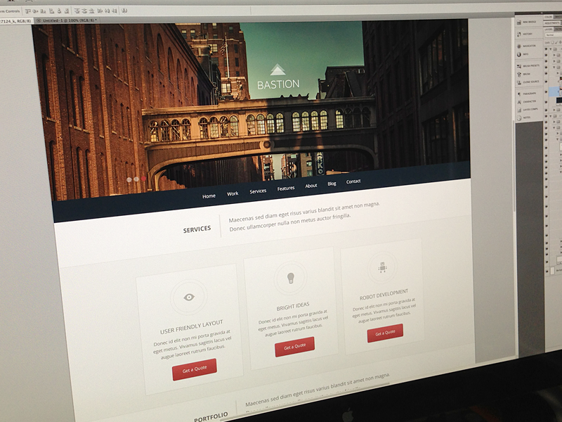 Bastion - A New Something minimal web creative clean light ui ux website theme wp wordpress jaye creadivs bastion logo image slider nav services portfolio