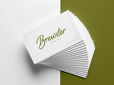 Just a thing for a thing brewster business cards cards clean design logo mockup