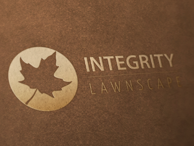 Integrity Lawnscape - Logo/Brand Mockup brand corporate design identity integrity lawnscape leaf logo mockup