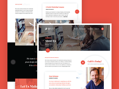 About Page - Layout clean design minimal mockup modern pm presentationmultimedia redesign smile ui web website