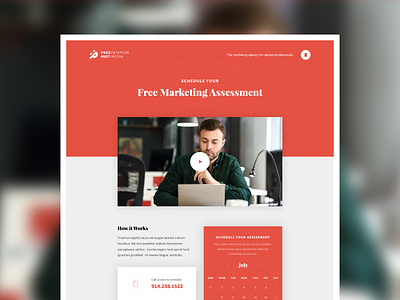 Free Marketing Assessment - Landing Page brand branding clean design minimal modern presmult ui web website