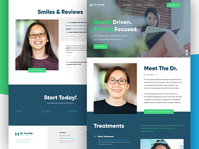 Dr. Yuci Ma | Ortho Website big bold clean dentist doctor dr marketing modern ortho orthodontist rebrand redesign refresh web design website