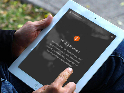 Home Page :: iPad clean dark design home ipad minimal mockup orange page placeit smorrs text web website white