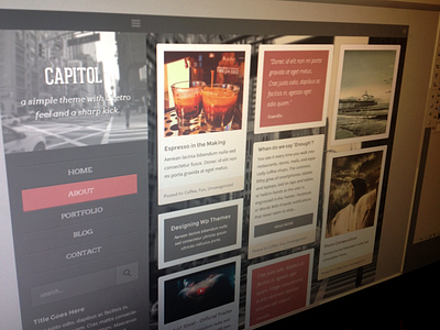Capitol, capitol blog capitol clean creadivs design gray minimal pic posts random red responsive screen seperate shot sizes web