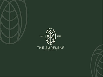 Surf Leaf adobe illustrator branding daun design art green leaf leaf logo logo logodesign neture organic simple surf surflogo zenartdesign