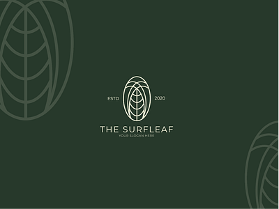 Surf Leaf adobe illustrator branding daun design art green leaf leaf logo logo logodesign neture organic simple surf surflogo zenartdesign