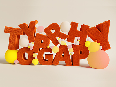 Typography 🧡 3d illustration typography vector