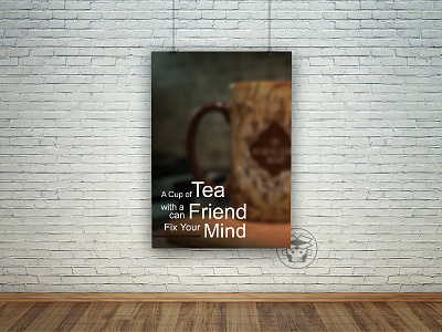 Tea Poster friend quote poster tea
