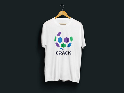 Crack App Logo - T-shirt football logo logo design