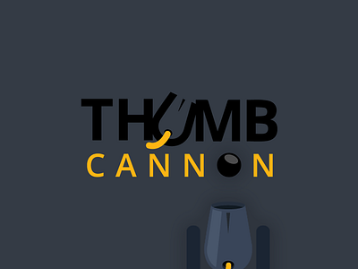 Thumb Cannon Game arcade game game graphic design logo