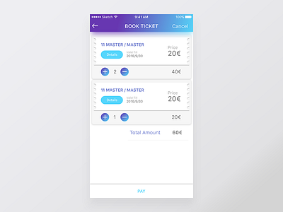 Ticket Booking Screen application ios app ticket booking ui design