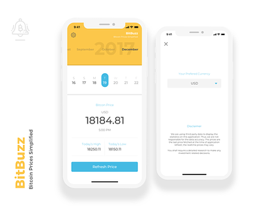 Bitbuzz - Bitcoin Price Guide android app app development application ui bitcoin app bitcoin price crypto app crypto currency crypto currency app development iphone app mobile app