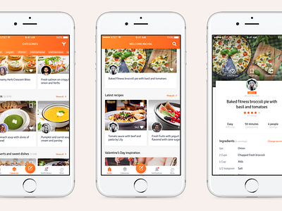 Cookbook App app cookbook food ios meal minimal navigation product recipes social