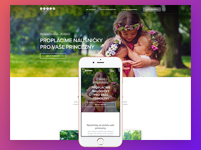 Cutie my princess branding landing layout microsite onepage page responsive shop web website