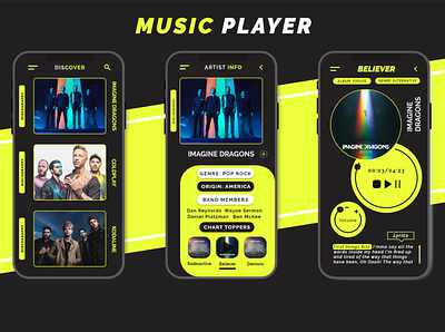 Music Player app design illustration ui ux