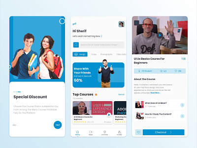Courses App app design branding design graphic design logo typography ui ui design ui ux